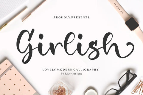 Girlish Lovely Modern Calligraphy Font Font Balpirick 