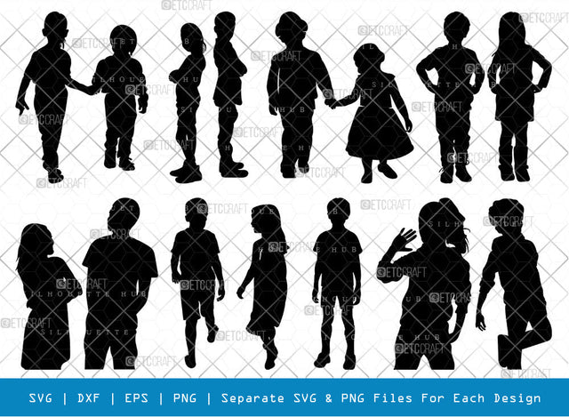 Girls And Boys SVG, Girls And Boys Silhouette, Girls Svg, Boys Svg, Children Svg, Kids Svg, Girls And Boys Bundle SVG ETC Craft 