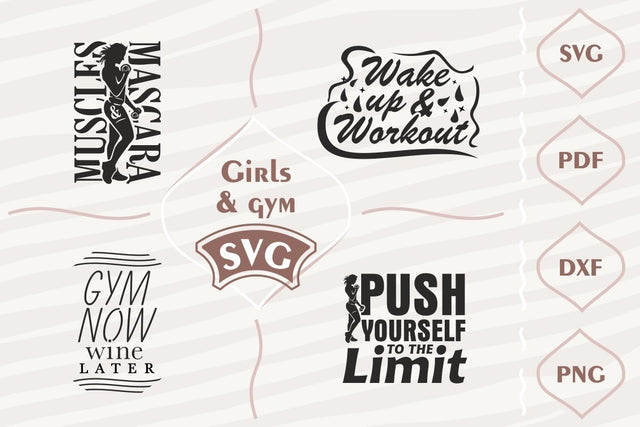 Girls and gym SVG bundle SVG Digital Mojito 