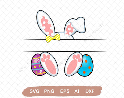 Girls Easter PNG file, Girls Easter Bunny sublimation file SVG DiamondDesign 