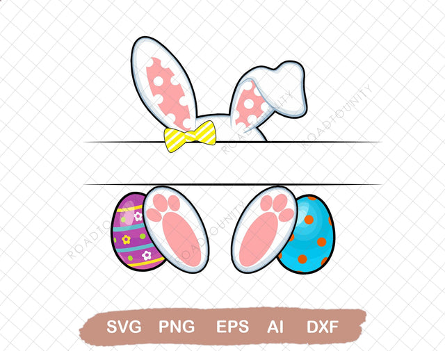 Girls Easter PNG file, Girls Easter Bunny sublimation file SVG DiamondDesign 