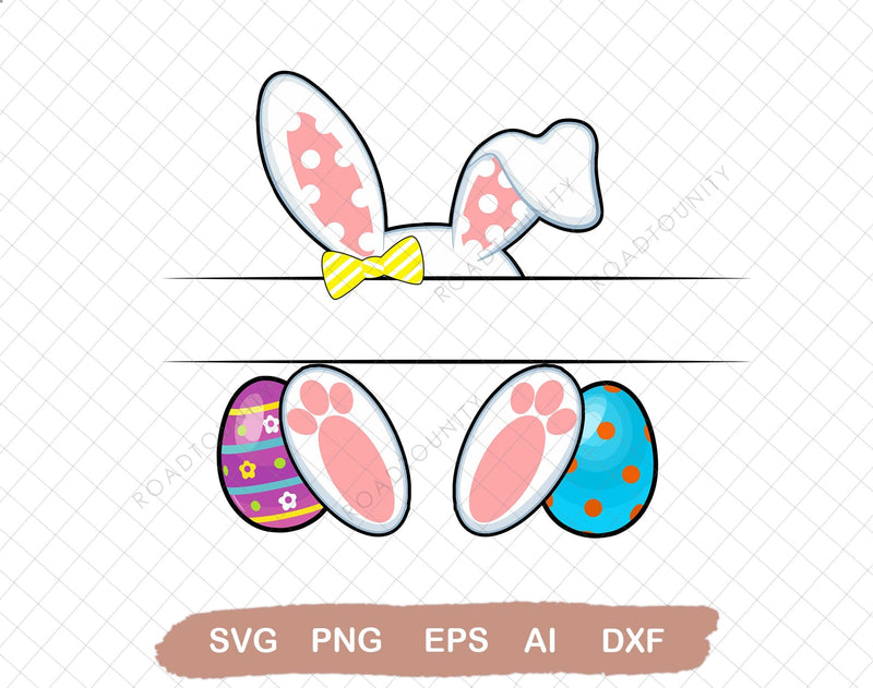 Girls Easter PNG file, Girls Easter Bunny sublimation file SVG DiamondDesign 