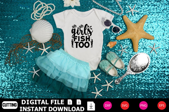 Girls Fish Too SVG Shahin alam 