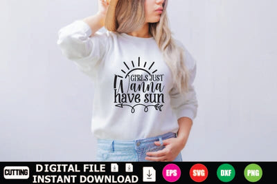Girls Just Wanna Have Sun SVG Shahin alam 