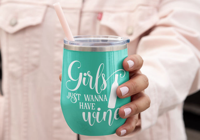 Girls Just Wanna Have Wine SVG So Fontsy Design Shop 