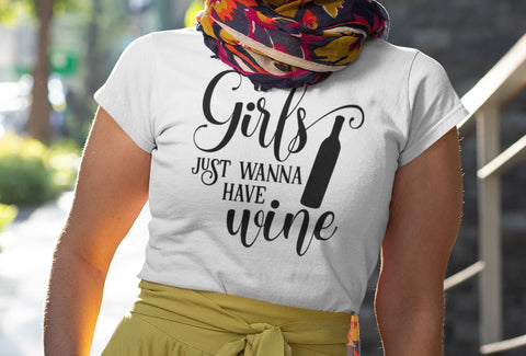 Girls Just Wanna Have Wine SVG So Fontsy Design Shop 