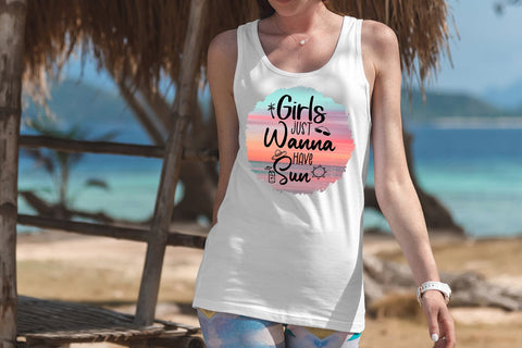 Girls Just Wanna I Summer Sublimation I Beach Sublimation Sublimation Happy Printables Club 
