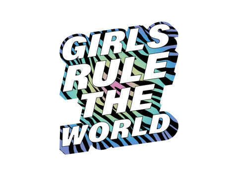 Girls Rule The World PNG Sublimation Caffeinated SVGs 