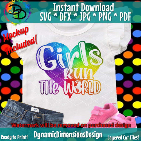 Girls Run the World SVG DynamicDimensionsDesign 