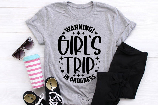 Girls Trip in Progress | Travel SVG Cut File SVG Shine Green Art 