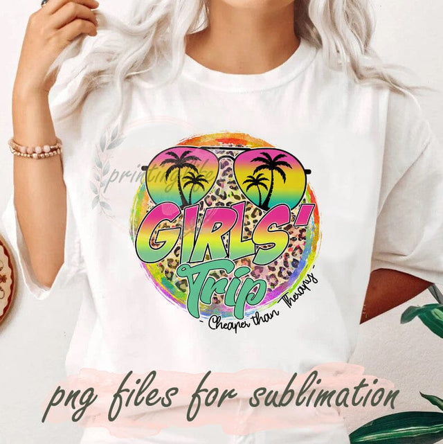 Girls' Trip Png, Summer Vacation Design Png, Leopard Sublimation Png, Summer Design Png, Vacation Png, Digital Download Sublimation PrintingLife 