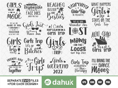 Girls Trip SVG Bundle, Girls Trip Funny Saying SVG SVG dahukdesign 