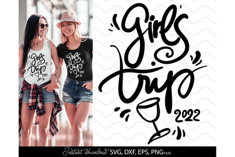 Girls Trip SVG | Friends Trip SVG | Girls Weekend SVG | Girls Friendship SVG SVG March Design Studio 