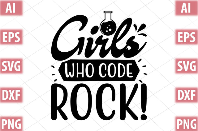 Girls Who Code Rock! SVG SVGista 
