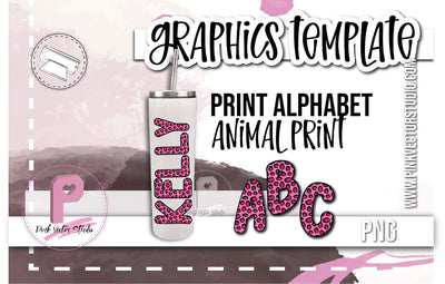 Girly Alphabet Pink Animal Print Sublimation Marcel Lopez Torge 