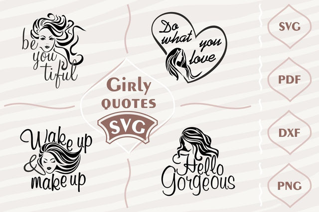 Girly quotes - SVG bundle SVG Digital Mojito 