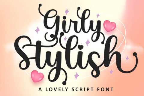 Girly Script Writing Girly Stylish Script - So Fontsy