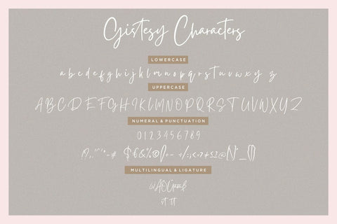 Gistesy Signature Collection Font Creatype Studio 
