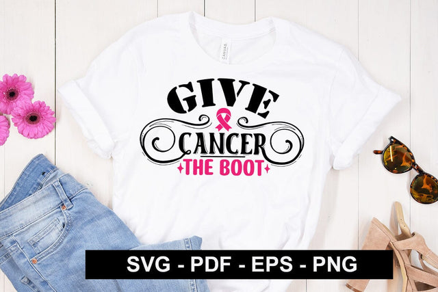 Give Cancer The Boot SVG SVG CraftingStudio 