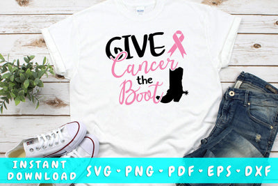 Give Cancer The Boot SVG SVG HappyDesignStudio 