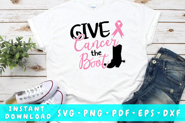 Give Cancer The Boot SVG SVG HappyDesignStudio 