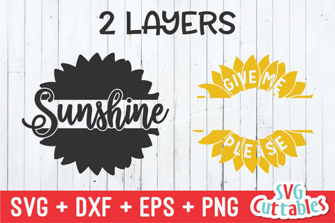Give Me Sunshine Please | Sunflower | Inspirational Quote svg SVG Svg Cuttables 