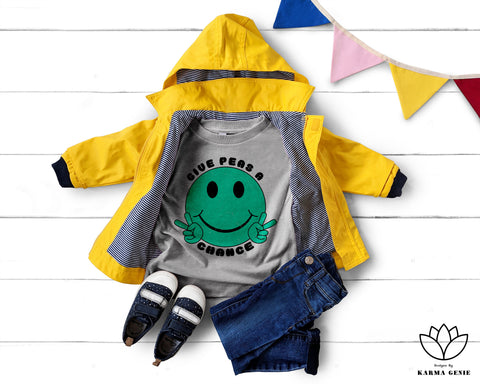 Give Peas A Chance - Funny Pea SVG Graphic Design Sublimation SVG Karma Genie Graphics 
