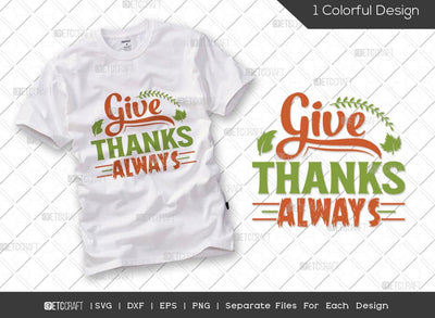 Give Thanks Always SVG Cut File | Fall Leaves SVG | Autumn Leaves Svg | Thanksgiving Svg | Grateful Svg | Thankful Svg | Autumn Svg | Thanksgiving Quote SVG ETC Craft 