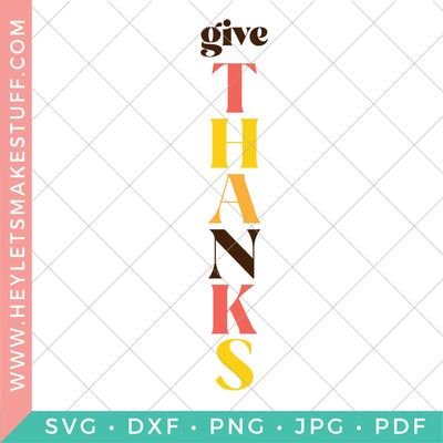 Give Thanks Fall Porch SVG SVG Hey Let's Make Stuff 