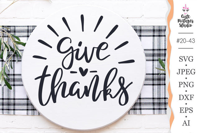 Give thanks fall svg design SVG CutePicturesStudio 