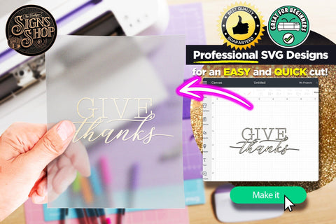 Give thanks | FALL SVG Sign SVG The Vintage Signs Shop 