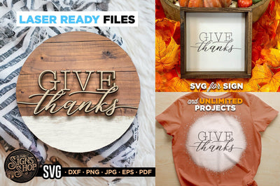 Give thanks | FALL SVG Sign SVG The Vintage Signs Shop 