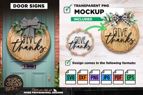 Give thanks foliage | FALL SVG Sign SVG The Vintage Signs Shop 
