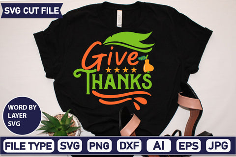 Give Thanks SVG Cut File SVG DesignPlante 503 