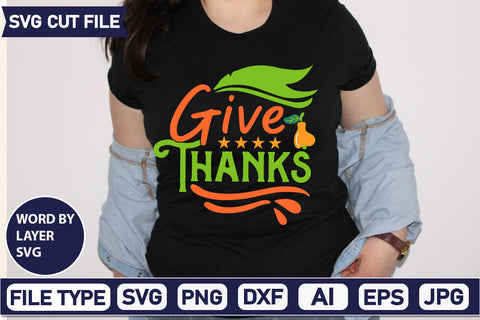 Give Thanks SVG Cut File SVG DesignPlante 503 