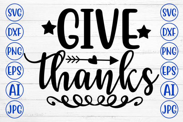 GIVE THANKS SVG Cut File SVG Syaman 