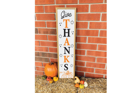 Give Thanks SVG | Fall Porch Sign SVG SVG CraftLabSVG 
