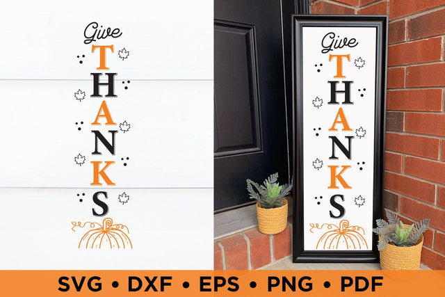Give Thanks SVG | Fall Porch Sign SVG SVG CraftLabSVG 