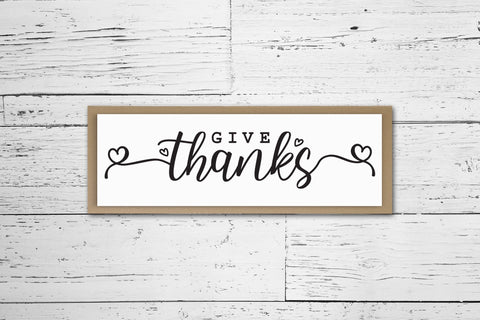 Give Thanks SVG, Thanksgiving Sign SVG SVG CraftLabSVG 