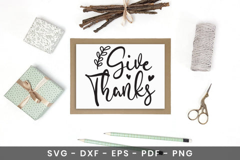 Give Thanks | Thanksgiving Sign SVG SVG CraftLabSVG 
