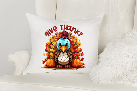 Give Thanks - Thanksgiving Sublimation Design Sublimation CraftLabSVG 