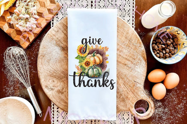 Give Thanks Thanksgiving Towel Sublimation Sublimation Jagonath Roy 