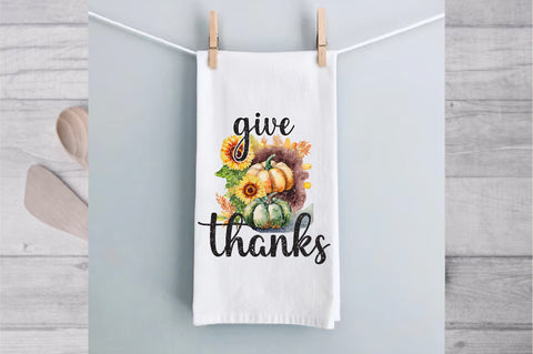 Give Thanks Thanksgiving Towel Sublimation Sublimation Jagonath Roy 