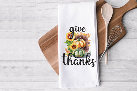 Give Thanks Thanksgiving Towel Sublimation Sublimation Jagonath Roy 