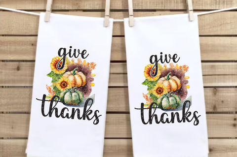 Give Thanks Thanksgiving Towel Sublimation Sublimation Jagonath Roy 
