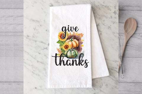 Give Thanks Thanksgiving Towel Sublimation Sublimation Jagonath Roy 