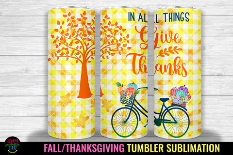 Give Thanks Tumbler Sublimation I Thanksgiving Tumbler Wrap Sublimation Happy Printables Club 