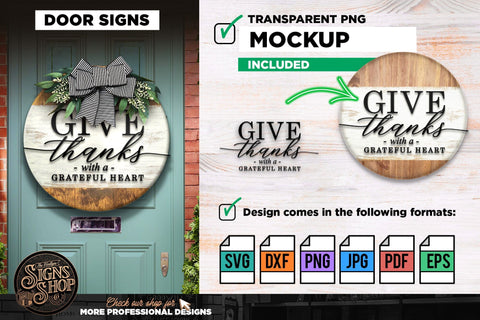 Give thanks with heart | FALL SVG Sign SVG The Vintage Signs Shop 