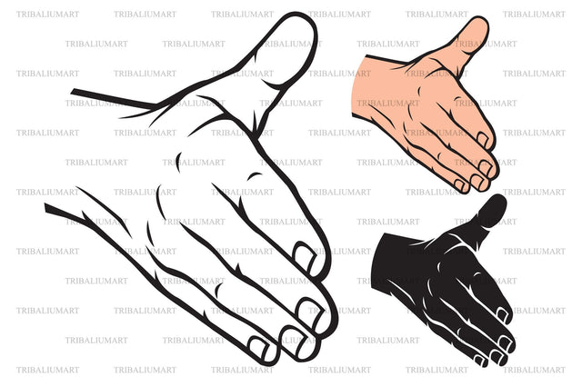 Giving a hand design SVG TribaliumArtSF 
