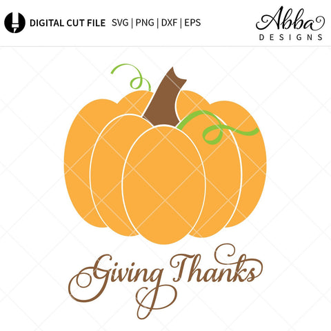 Giving Thanks Pumpkin SVG Abba Designs 